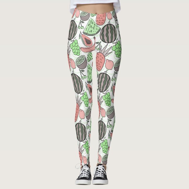 Fruktlöst mönster | Frukt yta mönster 53 Leggings (Framsida)