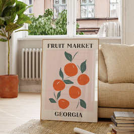 Fruktmarknaden Georgia Orange Peach Food Poster