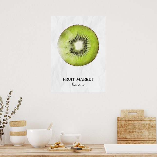 Fruktmarknaden Kiwi Poster (Kök)