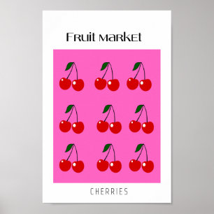 Fruktmarknaden - körsbär poster