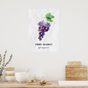 Fruktmarknadsdruvor Poster