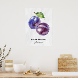 Fruktmarknadsplommon Poster