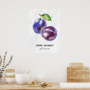 Fruktmarknadsplommon Poster