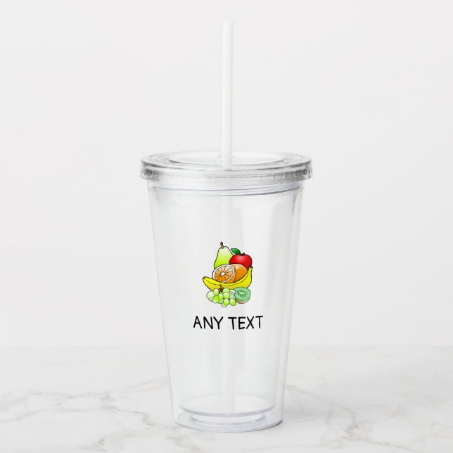 Fruktmix Akryl Tumbler Take Away Mugg (Framsida)