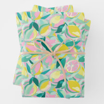 Fruktmönster | Cool Teal