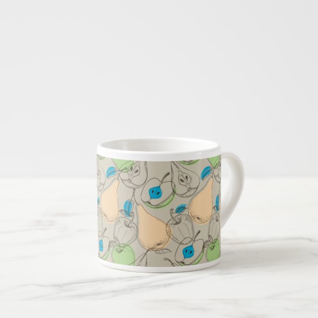 Fruktmönster Espressomugg (Framsida höger)