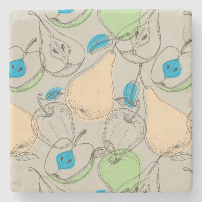 Fruktmönster Stenunderlägg (Framsidan)