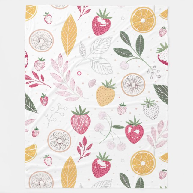 Fruktmönster Stor filt filt - 150x200 cm (Framsidan)