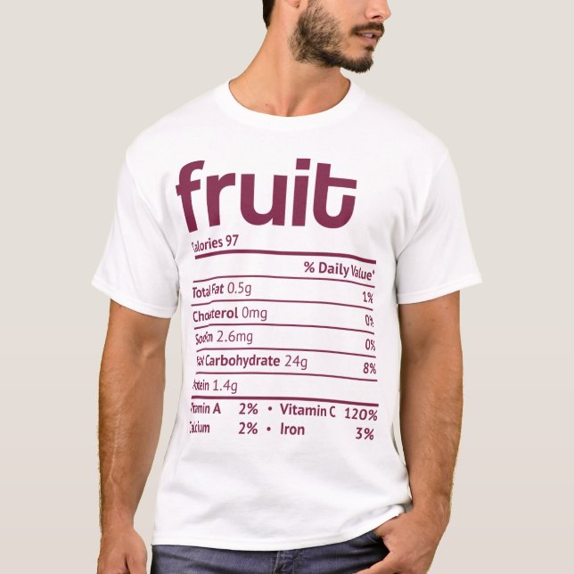 Fruktnäring Fakt Funny Thanksgiving jul T Shirt (Framsida)