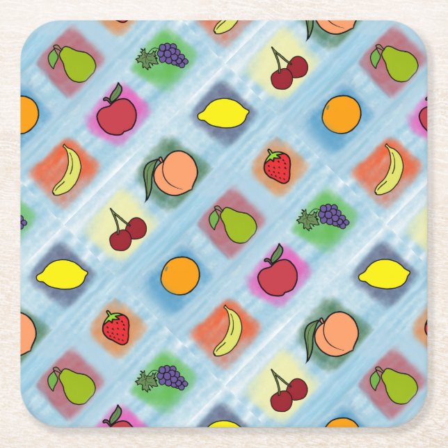 Fruktöverraskning Underlägg Papper Kvadrat (Framsidan)