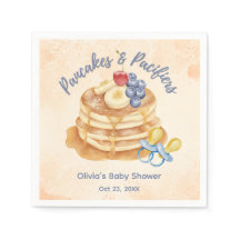 Fruktpannkakor & Nappflaskor Rutig Baby Shower
