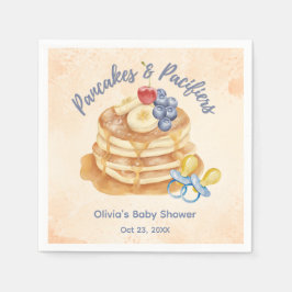 Fruktpannkakor & Nappflaskor Rutig Baby Shower Pappersservett