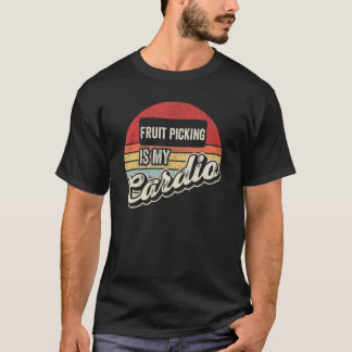 Fruktplockning Är Min Kondition Retro Frukt Skörd T Shirt
