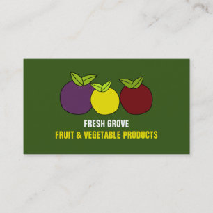 Fruktplommon, grönsaksodlare visitkort