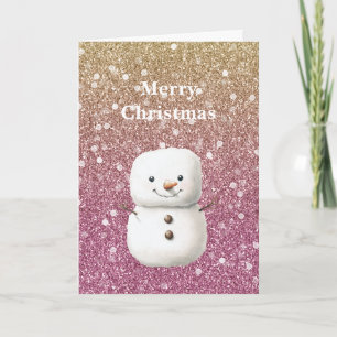 Fruktpunch Rosa Guld Glitter Bokeh Jul Kort