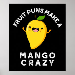 Fruktpunkter gör en Mango Crazy-Mörk BG Poster