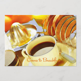 Fruktsaft och Java kom som frukosterar Inbjudningar