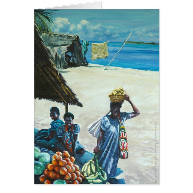 Fruktsäljare Hälsningskort (Framsidan)