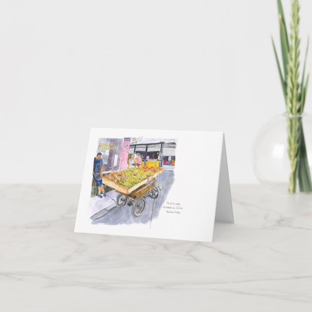 Fruktsäljare i Old Havana, Kuba Kort (Framsida)