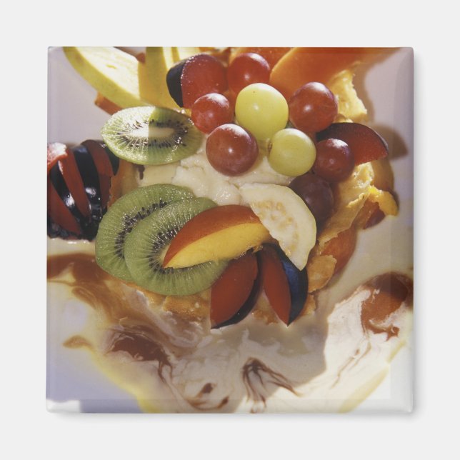 Fruktsallad med glass. magnet (Framsidan)