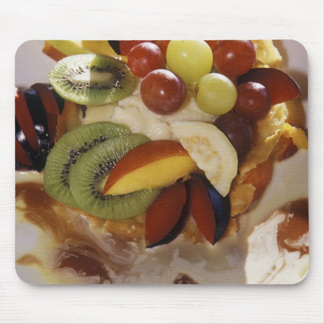 Fruktsallad med glass. musmatta (Framsidan)