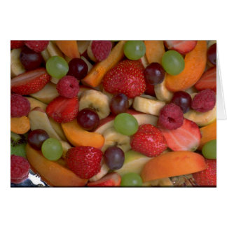 Fruktsallad, närbild hälsningskort
