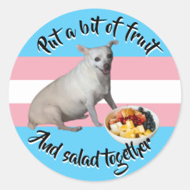 Fruktsallad Sticker Runt Klistermärke
