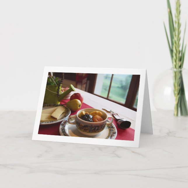 Fruktskål Frukost Vikt Välkomstkort Kort (Framsida)