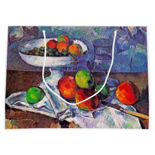 Fruktskål, glas och äpplen, Cezanne (Framsidan)