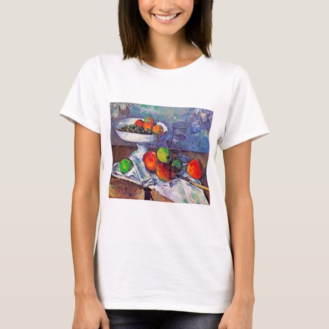 Fruktskål, glas och äpplen, Cezanne T Shirt (Framsida)