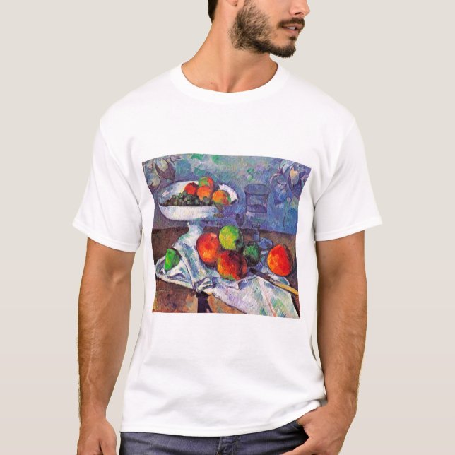 Fruktskål, glas och äpplen, Cezanne T Shirt (Framsida)