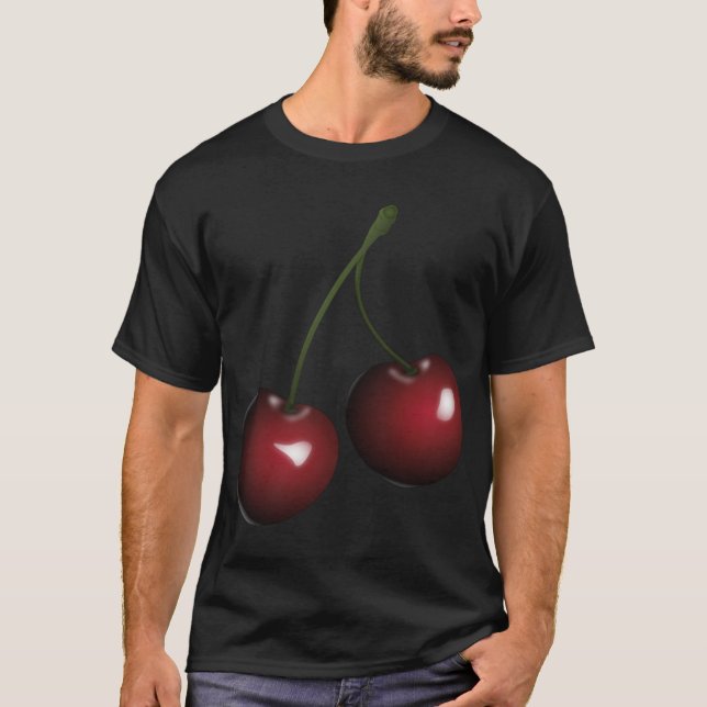 Fruktskorpan i Cherries Fruit Snack T Shirt (Framsida)