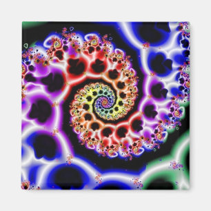Fruktslingor Regnbåge Fractal Art Magnet