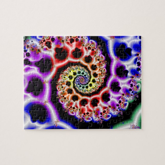 Fruktslingor | Regnbåge Fractal Art Pussel (Horisontell)