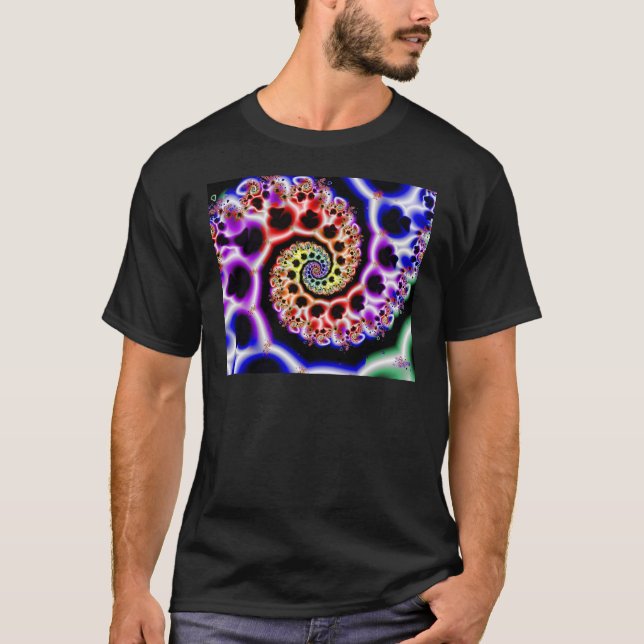 Fruktslingor | Regnbåge Fractal Art Tee (Framsida)