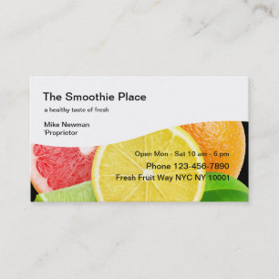 Fruktsmoothien shoppar visitkort