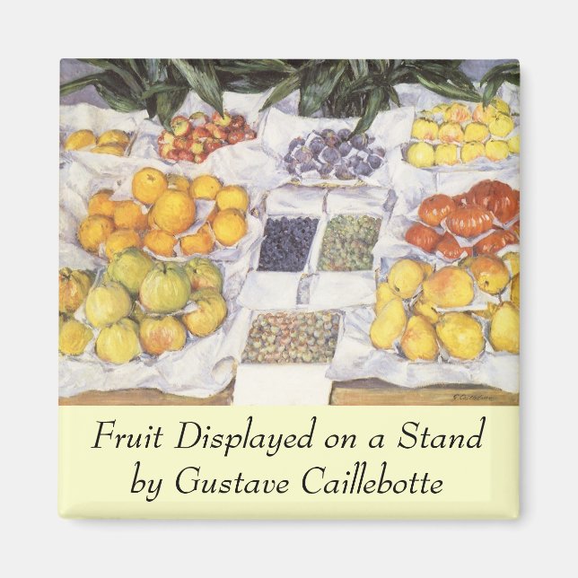 Fruktställ av Gustave Caillebotte, Vintage Art Magnet (Framsidan)