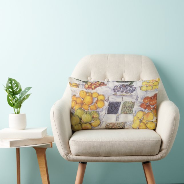 Fruktstånd av Gustave Caillebotte, Vintagekonst Lumbarkudde (Stol)