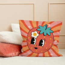 Frukttecken för jordgubbar Hippie 60 s Retro