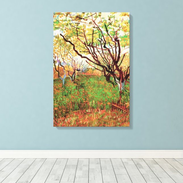 Fruktträdgård i blom by Vincent van Gogh Canvastryck (Insitu (trägolv))