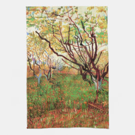 Fruktträdgård i blom by Vincent van Gogh Kökshandduk