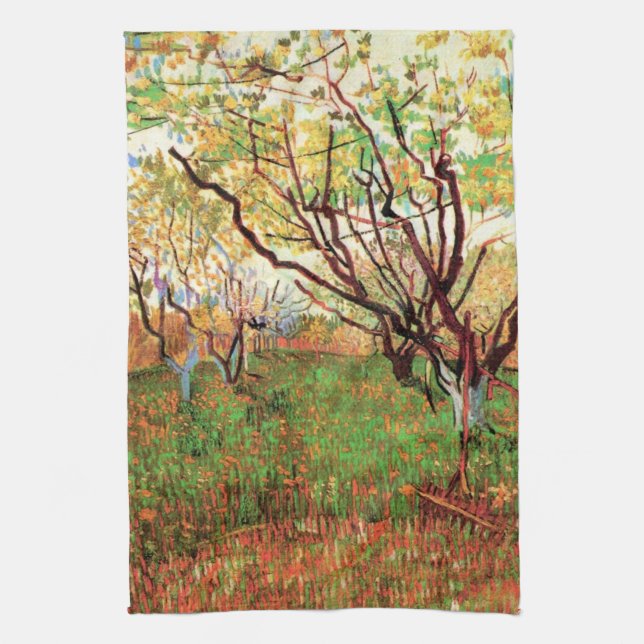 Fruktträdgård i blom by Vincent van Gogh Kökshandduk (Vertikal)
