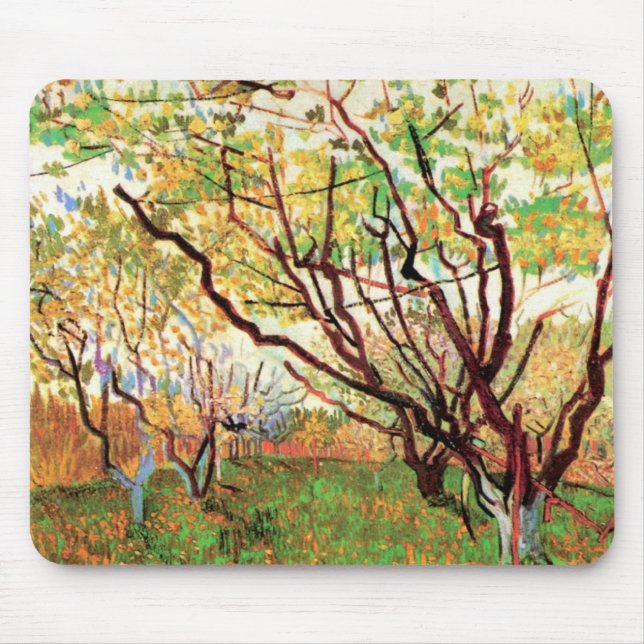 Fruktträdgård i blom by Vincent van Gogh Musmatta (Framsidan)