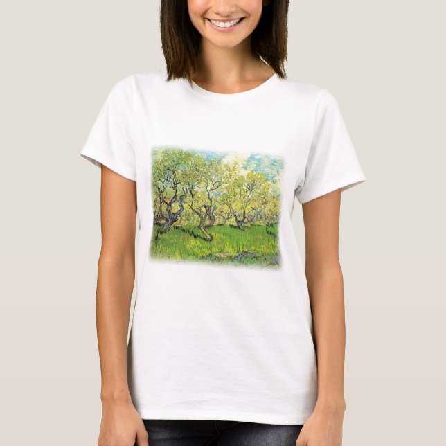 Fruktträdgård i blom Van Gogh kopia T Shirt (Framsida)