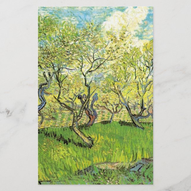 Fruktträdgård i blomning av Vincent van Gogh. (Framsida)
