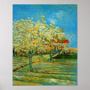Fruktträdgård i blomning av Vincent van Gogh Affis Poster