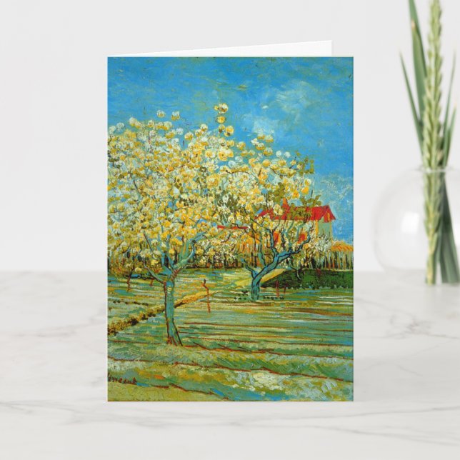 Fruktträdgård i blomning av Vincent van Gogh Kort (Framsida)