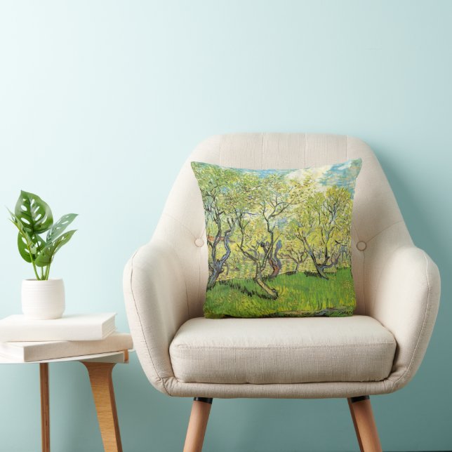Fruktträdgård i blomning av Vincent van Gogh Kudde (Stol)