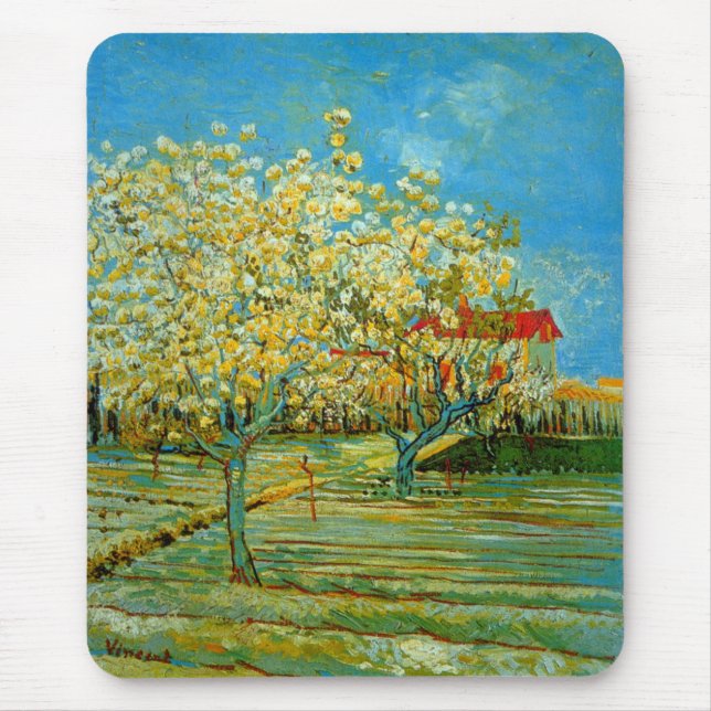 Fruktträdgård i blomning av Vincent van Gogh Musmatta (Framsidan)