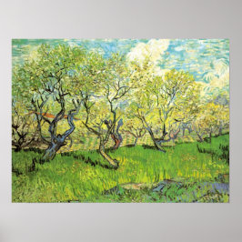 Fruktträdgård i blomning av Vincent van Gogh Poster
